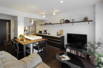 55平米マンションの子育てオープンキッチン