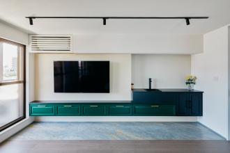 TVボードとキッチンが一緒⁉世界に一つだけのオリジナル造作家具