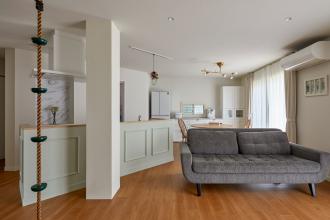 45°がつくるリビングのカタチ